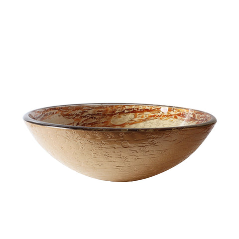 Arsumo Whirlpool Circular Glass Vessel Bathroom Sink LX09-149