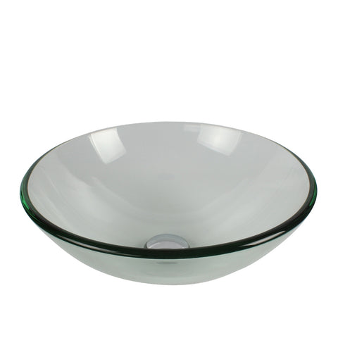 Arsumo Classic Clear Circular Glass Vessel Bathroom Sink BWY09-179