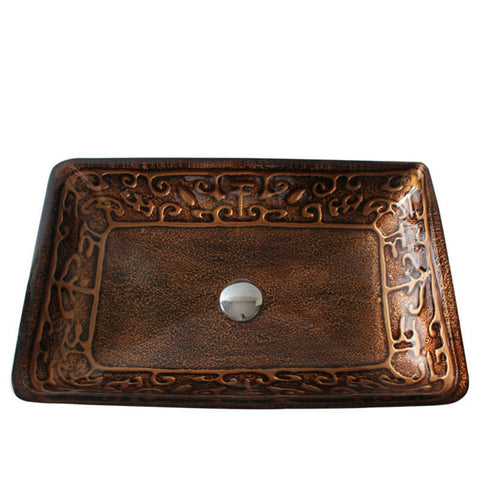 Arsumo Ancient Memory Rectangular Glass Vessel- Bathroom Sink BW12-194