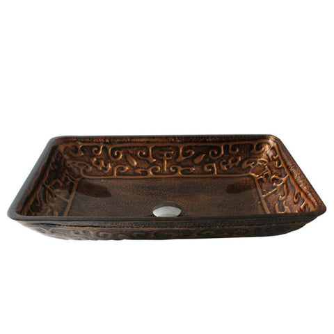 Arsumo Ancient Memory Rectangular Glass Vessel- Bathroom Sink BW12-194