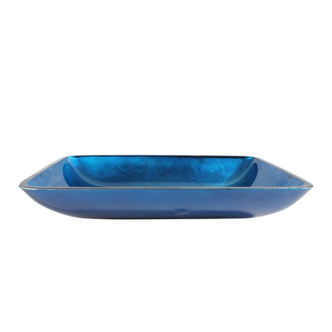 Arsumo Rectangular Blue Glass Vessel Bathroom Sink BW10-158