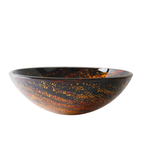 14011 Arsumo Circular Hand Crafted Glass Vessel Sink (Sink only)