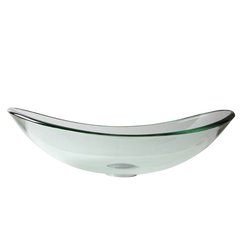 Arsumo Clear Oval Glass Vessel Bathroom Sink BWY09-166