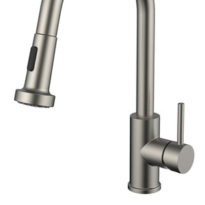 Kitchen Faucet 7857, Modern Design, PVD, Lead Free, Brass Core, Ceramic Catridge and Stainless Steel Body