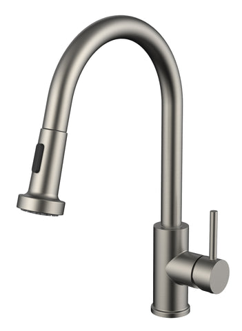 Kitchen Faucet 7857, Modern Design, PVD, Lead Free, Brass Core, Ceramic Catridge and Stainless Steel Body