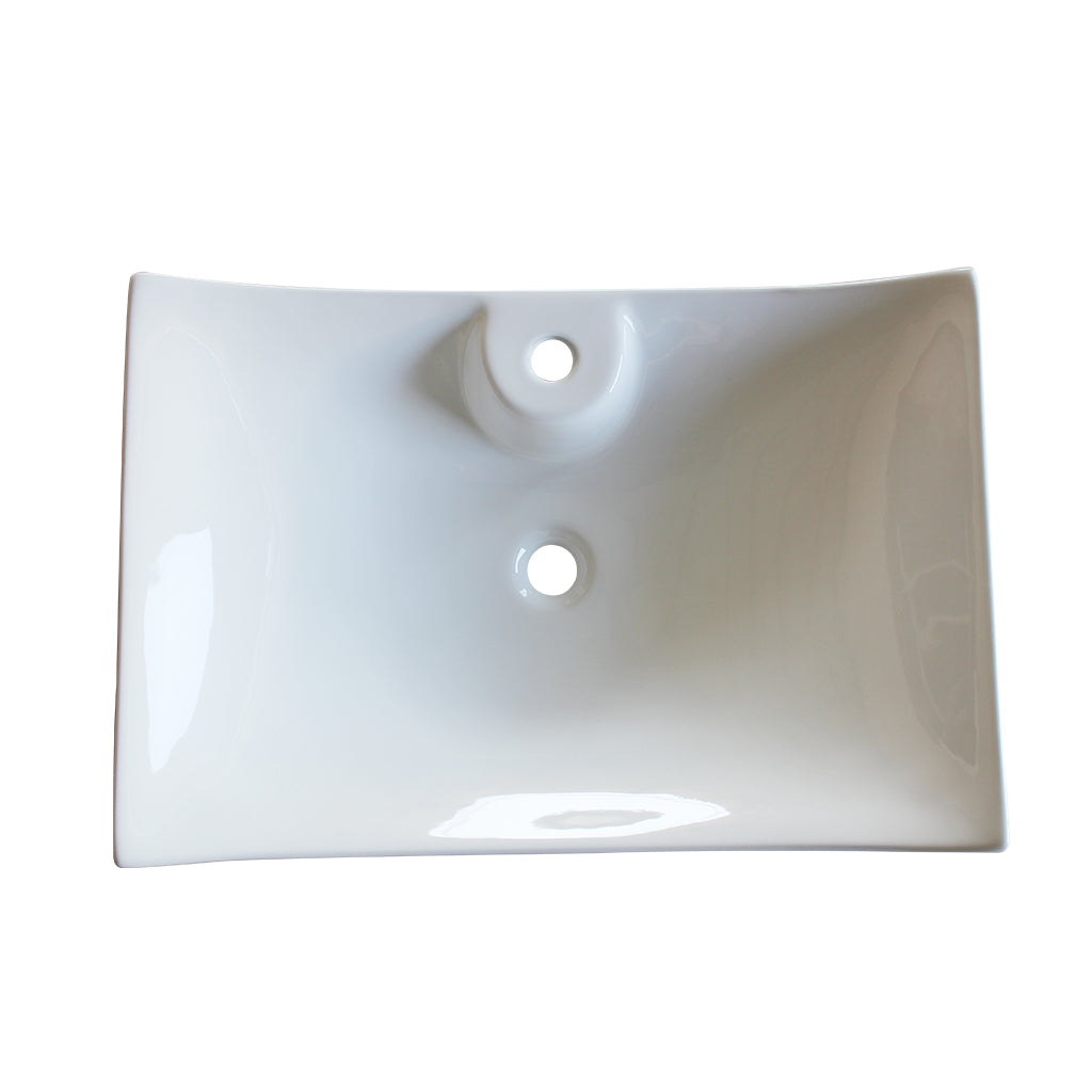 497 Ceramic Rectangular Vessel Bathroom Sink