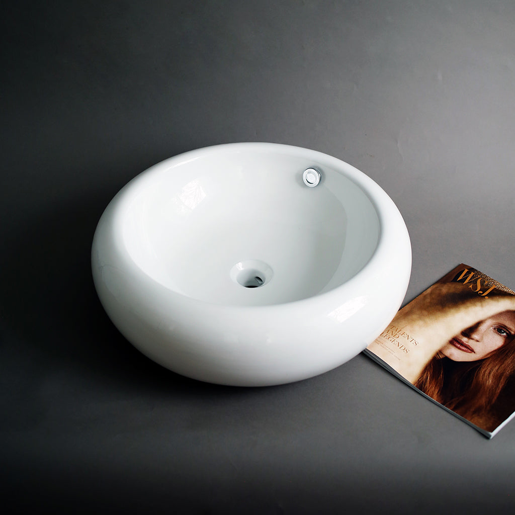 493 Ceramic Circular Vessel Bathroom Sink
